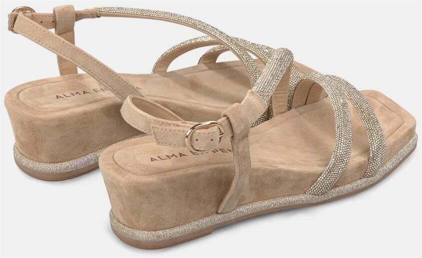 Alma EN Pena Middelhoge sandaal met kralen