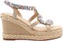 Alma en Pena Gevlochten hak sandaal Beige Dames - Thumbnail 1