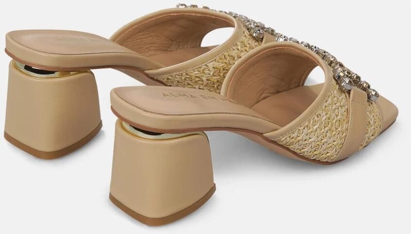 ALMA EN PENA Raffia Mules V250953 - Foto 5