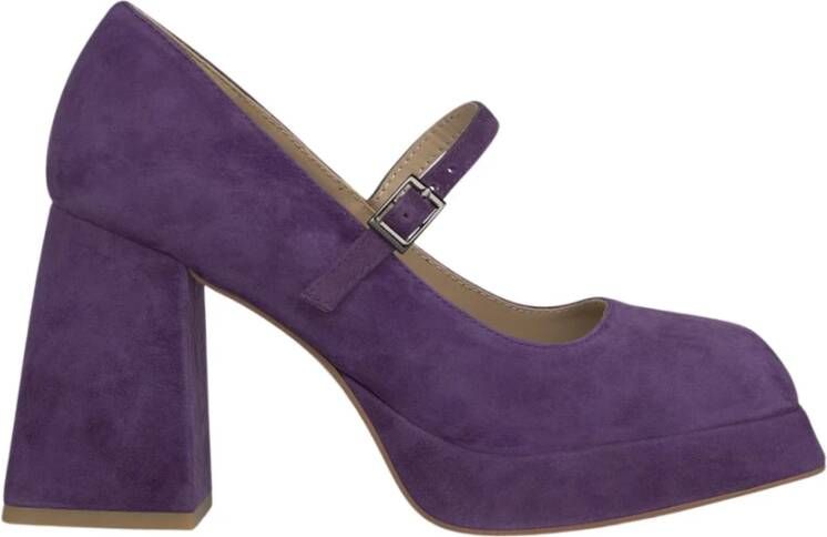 Alma en Pena Plateauhak met gesp Purple Dames