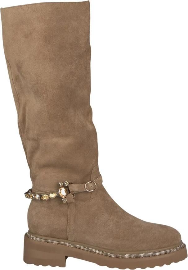 Alma en Pena Leren Hoge Laarzenjes met ronde neus Brown Dames - Foto 2