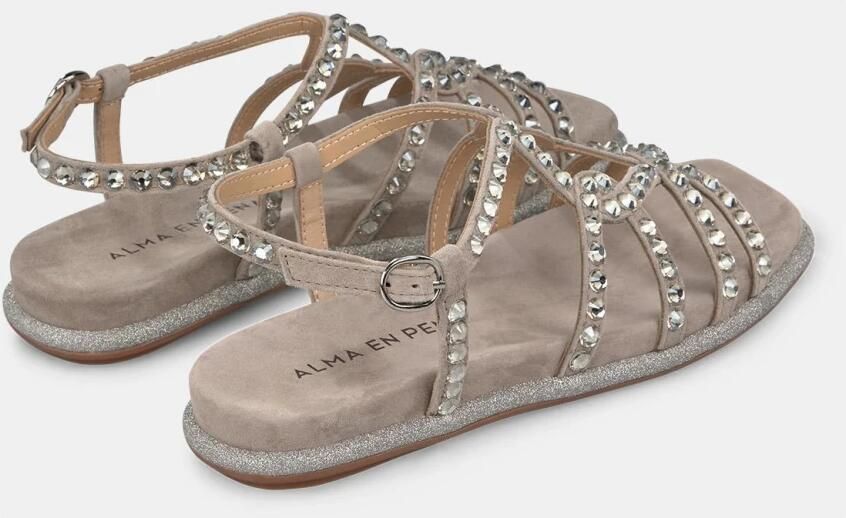 Alma EN Pena Platte sandaal glanzende band