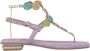 Alma en Pena Platte sandaal met kralen armband Purple Dames - Thumbnail 2
