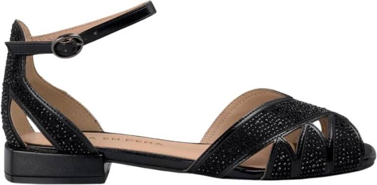 Alma EN Pena Platte sandaal met strass opening