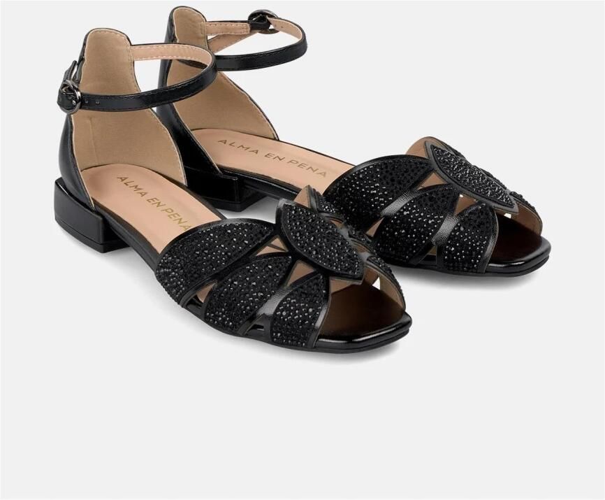 Alma EN Pena Platte sandaal met strass opening