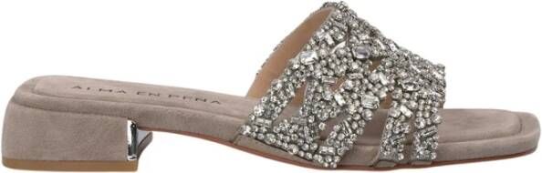 Alma EN Pena Platte sandalen met strass