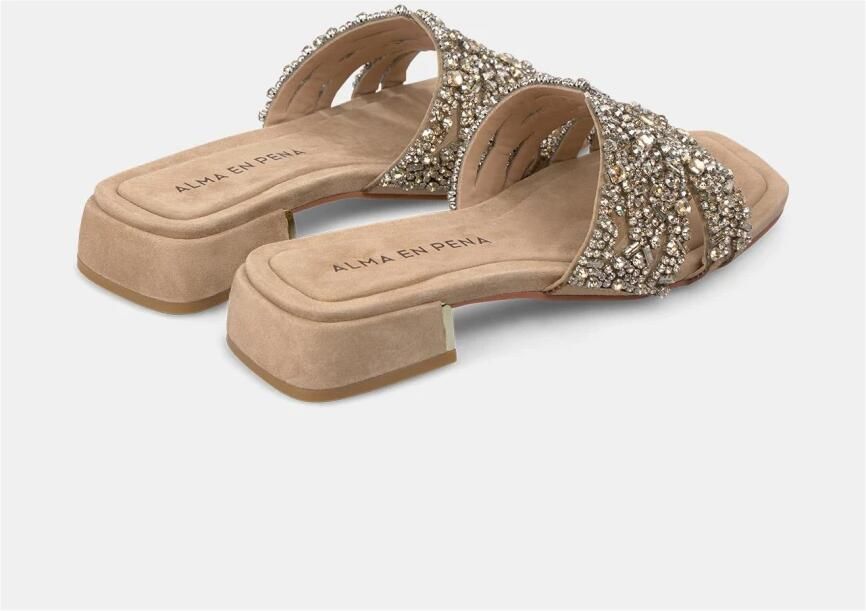 Alma EN Pena Platte sandalen met strass