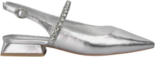 Alma en Pena Platte slingback schoen met kristallen Gray Dames