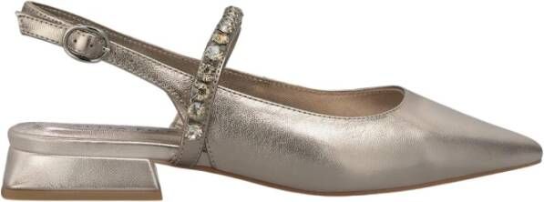 Alma en Pena Platte slingback schoen met kristallen Yellow Dames