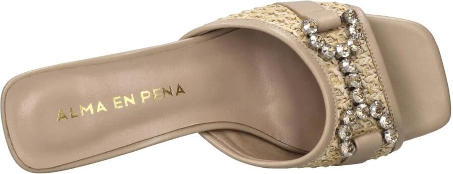 ALMA EN PENA Raffia Mules V250953 - Foto 6