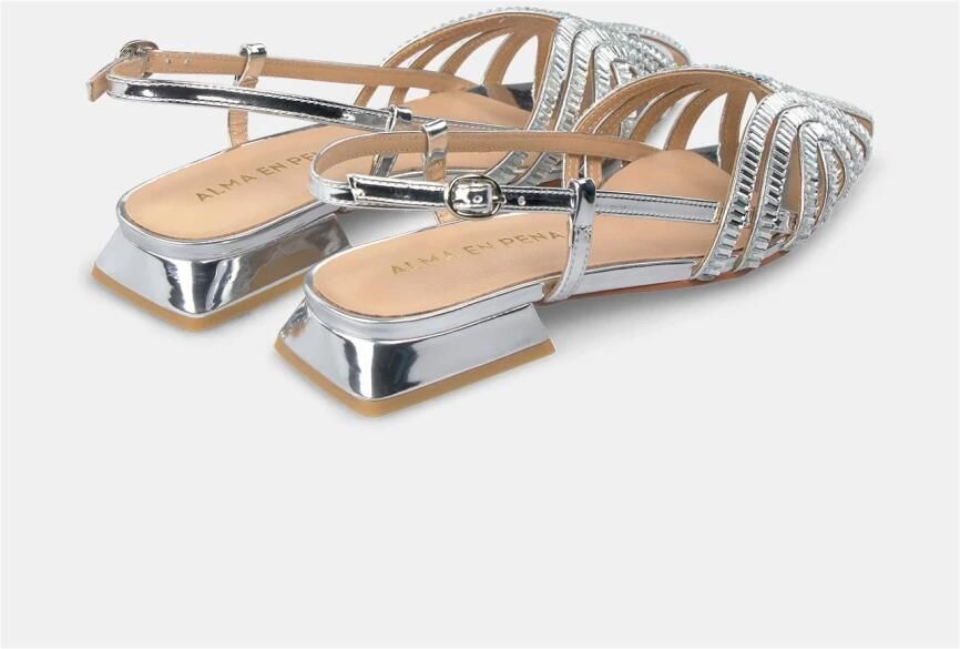 Alma EN Pena Rhinestone cage sandals