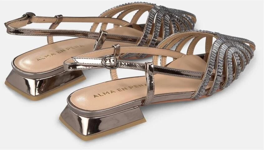 Alma EN Pena Rhinestone cage sandals - Foto 3