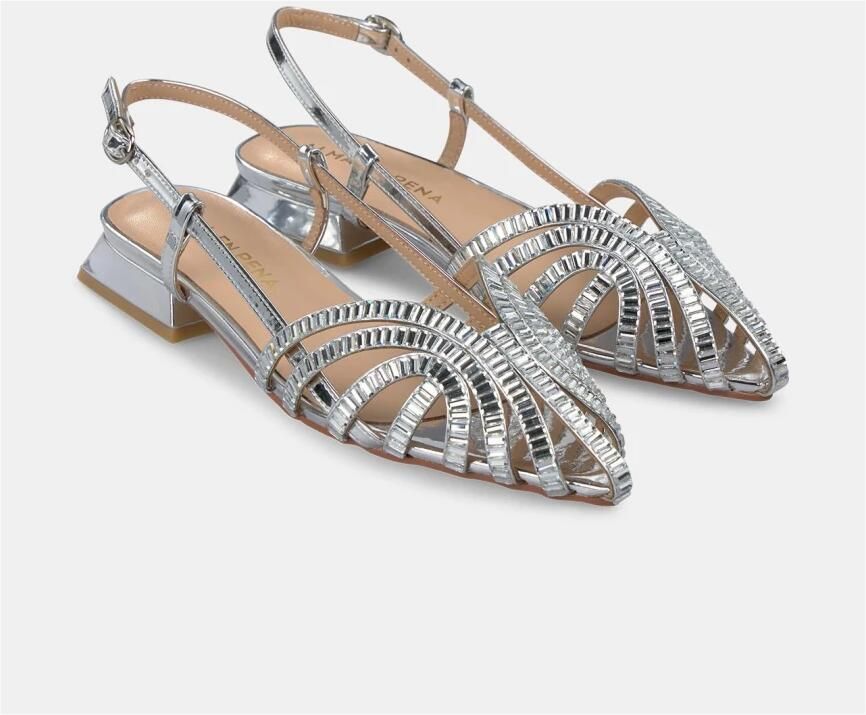 ALMA EN PENA Rhinestone cage sandals