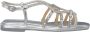 Alma en Pena Rhinestone Gevlochten Platte Sandaal Gray Dames - Thumbnail 1