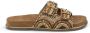 Alma en Pena Rhinestone Platte Sandaal Brown Dames - Thumbnail 3