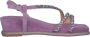 Alma en Pena Rhinestone Sleehak Sandalen Purple Dames - Thumbnail 1