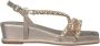Alma en Pena Rhinestone Sleehak Sandalen Yellow Dames - Thumbnail 1