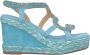 Alma en Pena Rhinestone Snake Sleehak Sandaal Blue Dames - Thumbnail 9