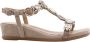 Alma en Pena Glinsterende platte damessandaal Beige Dames - Thumbnail 2