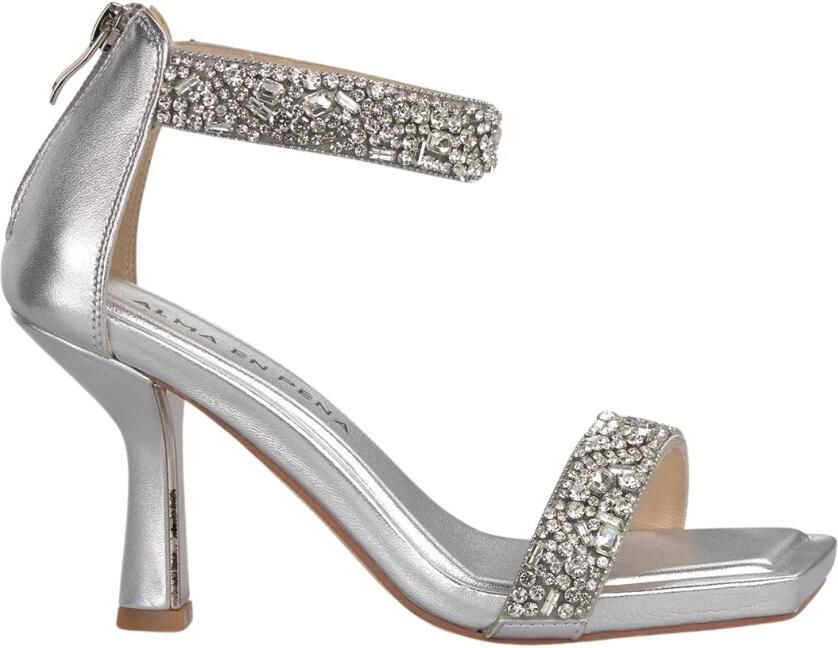 Alma EN Pena Sandaal met Dubbele Band en Juweel Effect