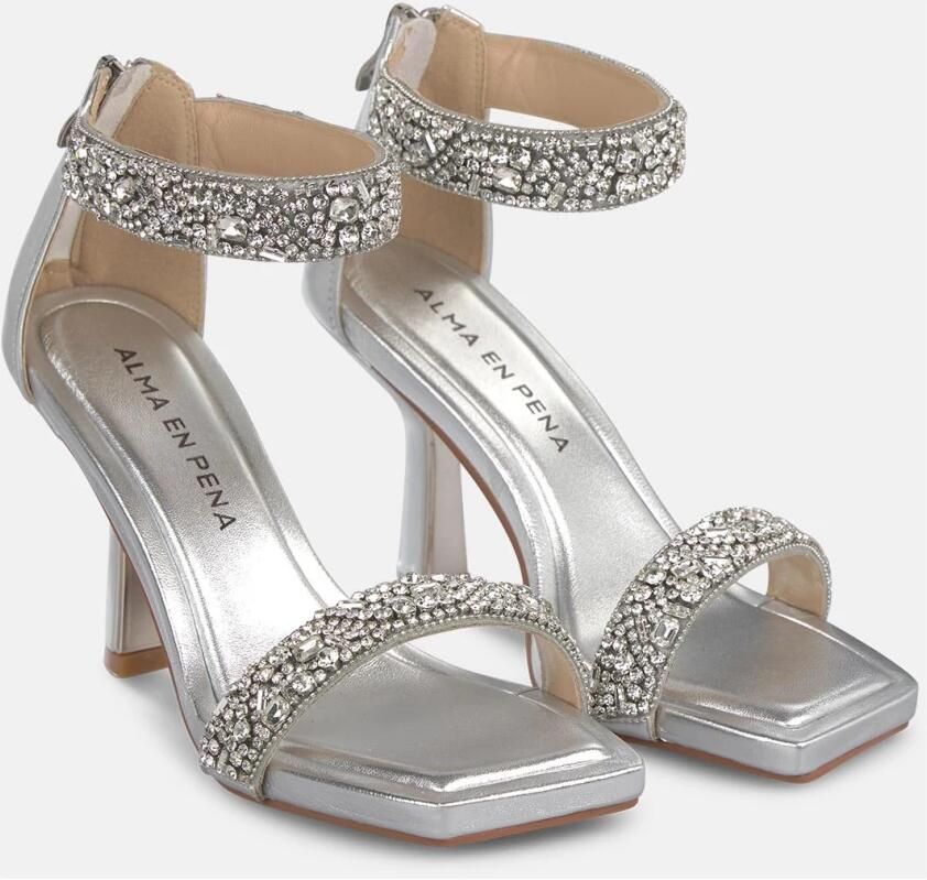 Alma EN Pena Sandaal met Dubbele Band en Juweel Effect - Foto 2