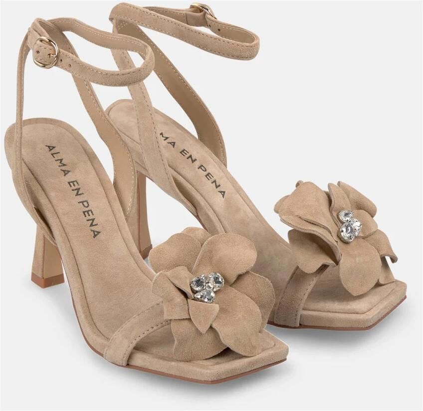 Alma EN Pena Sandaal met hak en bloem