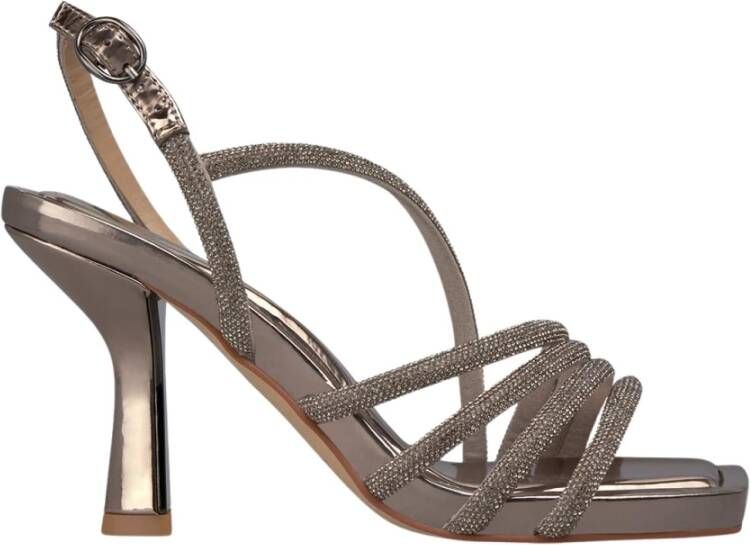 Alma EN Pena Sandaal met hak en kraaldetail