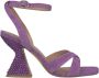 Alma en Pena Rhinestone Hak Sandalen Purple Dames - Thumbnail 1