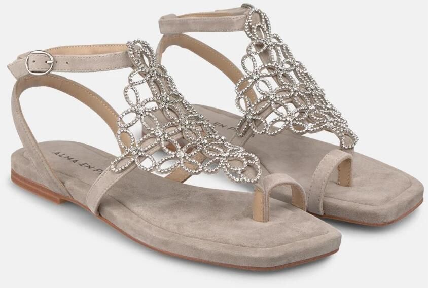 Alma EN Pena Sandaal met kralen plat