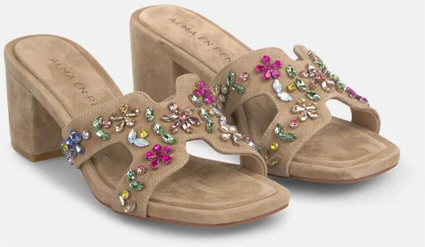 Alma EN Pena Sandaal met Kruisband en Multicolor Strass - Foto 2
