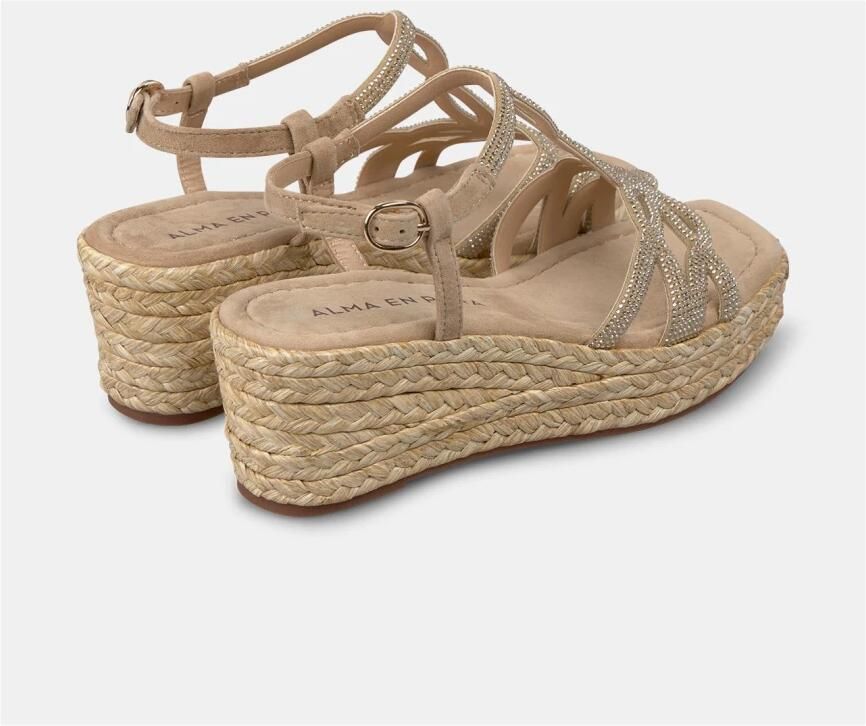 Alma EN Pena Sandaal met sleehak en stenen