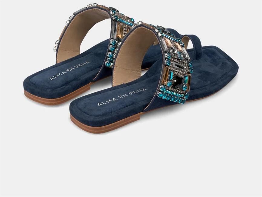 Alma EN Pena Sandaal met vierkante neus en kralen