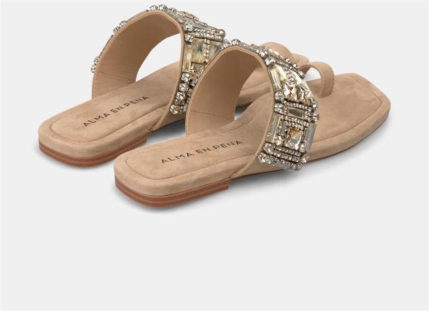 Alma EN Pena Sandaal met vierkante neus en kralen