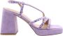 Alma en Pena Zomer Platte Sandalen Purple Dames - Thumbnail 2