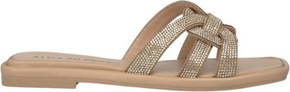 Alma EN Pena Sandaal plat gekruiste strass