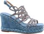 Alma en Pena Heldere Blauwe Sandalen Elegant Comfortabel Multicolor Dames - Thumbnail 20