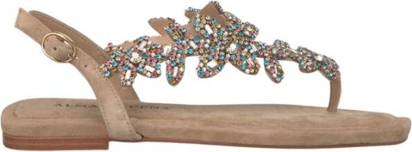 Alma EN Pena Sandaal versierd met strass-bloe