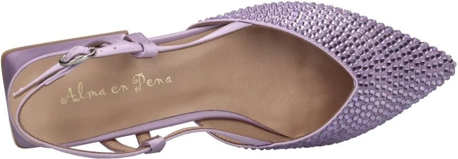 Alma EN Pena Satijnen Slingback Ballerina's met Strass - Foto 2