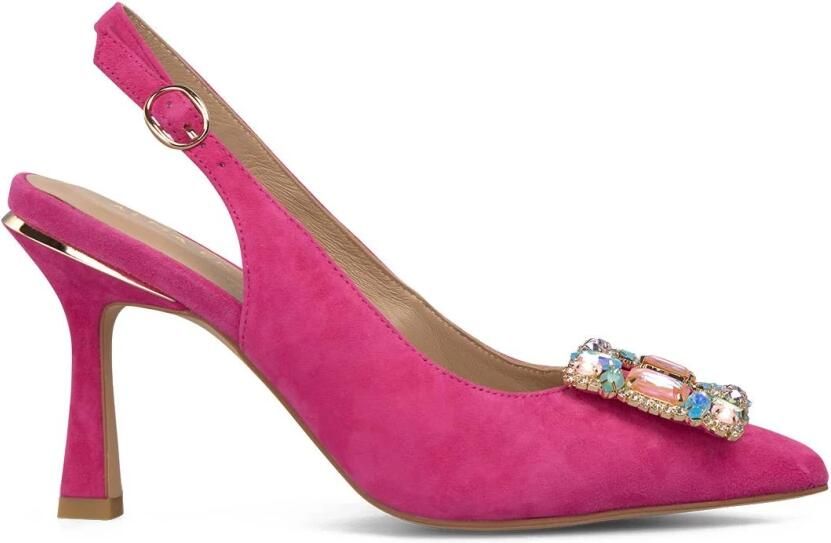 ALMA EN PENA Slingback Pump met Multicolor Strassgesp