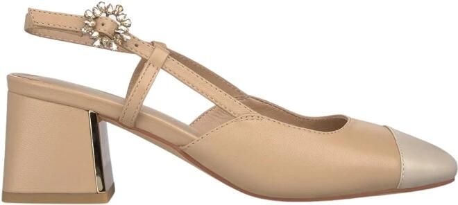 Alma EN Pena Slingback Schoen Met Contrasterende Neus Hak