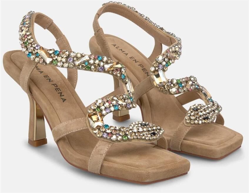 Alma EN Pena Snake Rhinestone Heel Sandal - Foto 2