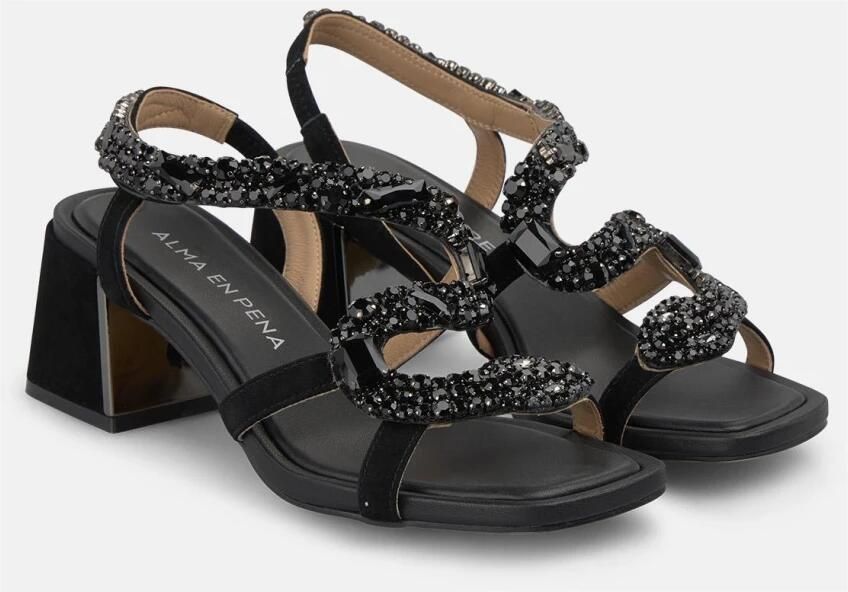 ALMA EN PENA Snake Rhinestone Heel Sandal - Foto 2