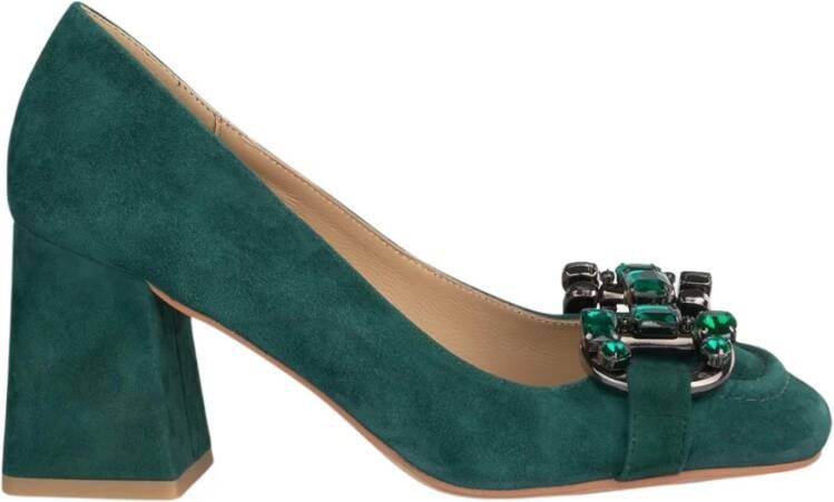 Alma en Pena Stijgbeugel Brogues met Stijgbeugelband Green Dames