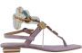 Alma en Pena Platte sandaal met kralen armband Purple Dames - Thumbnail 6