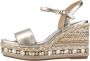 Alma en Pena Rhinestone Sleehak Sandaal Yellow Dames - Thumbnail 6