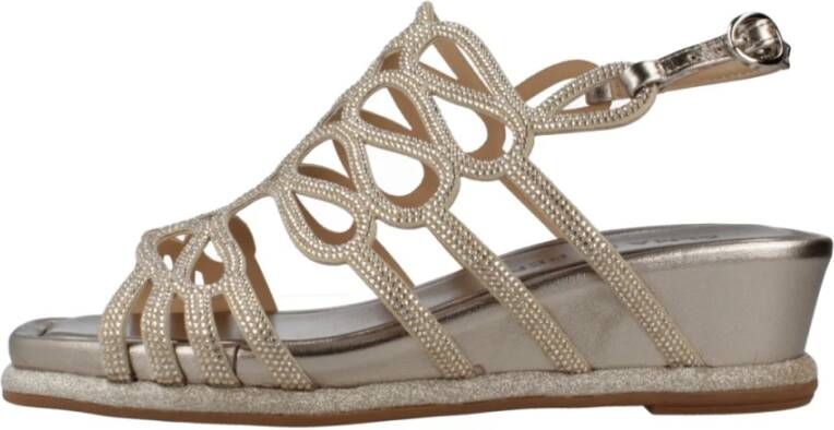 Alma en Pena Stijlvolle Wedges Sandaal Brown Dames