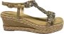 Alma en Pena Suede sandaal met stenen Beige Dames - Thumbnail 1