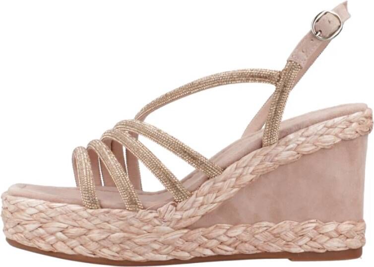 Alma en Pena Wedges Beige Dames