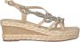 Alma en Pena Wig Sandalen met Strass Beige Dames - Thumbnail 1
