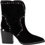 Alma en Pena Zwarte suède cowboylaars voor dames Black Dames - Thumbnail 1